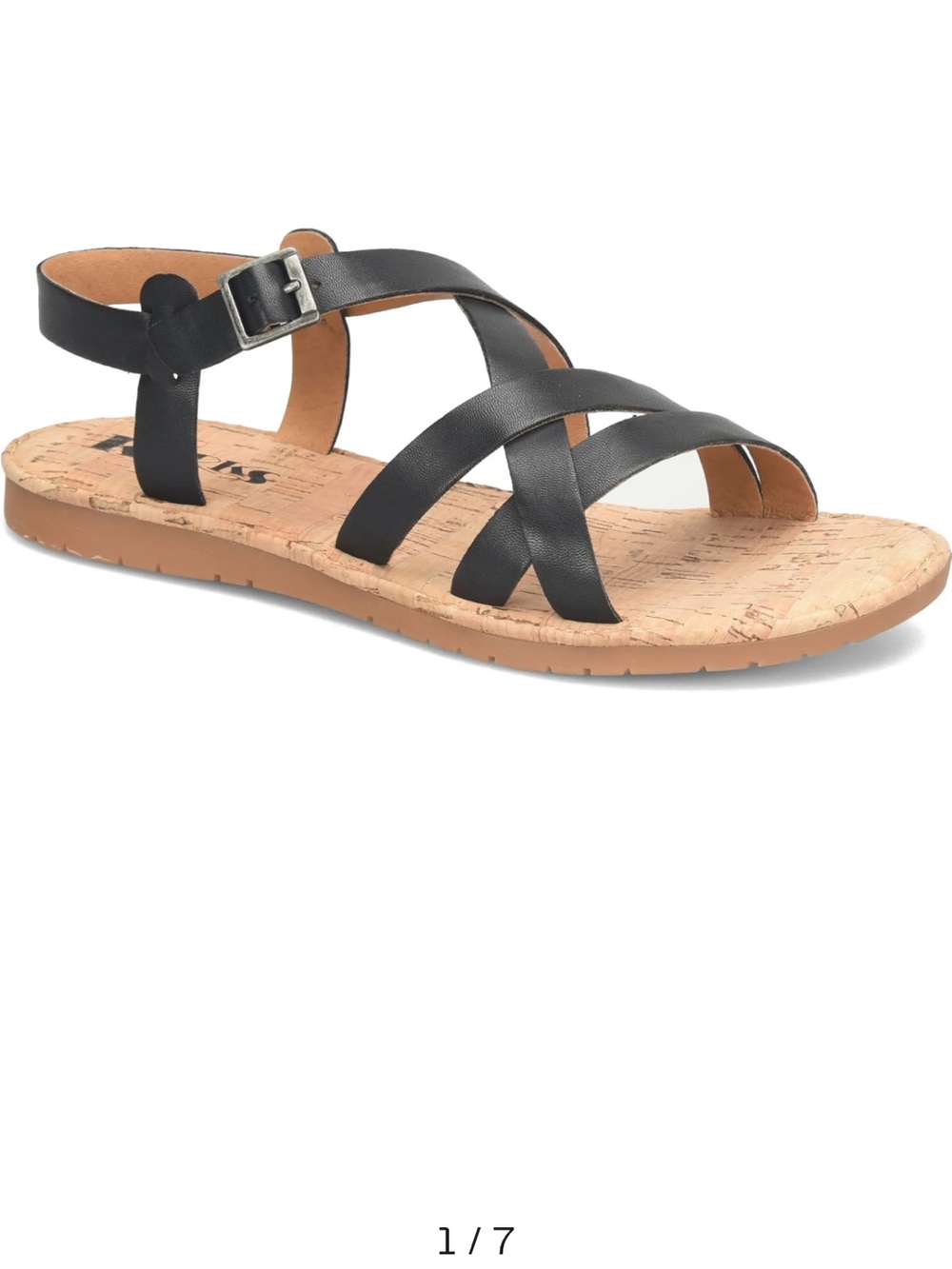 KORKS by Kork Ease Black Strappy Women's Sandals. Size 7 MSRP $ 75.00